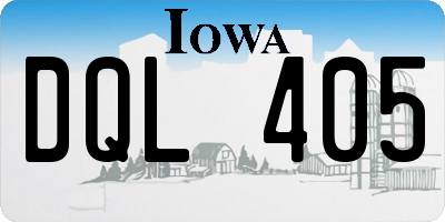 IA license plate DQL405