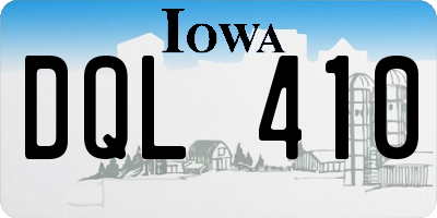 IA license plate DQL410