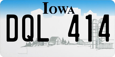 IA license plate DQL414