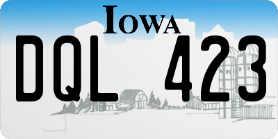 IA license plate DQL423
