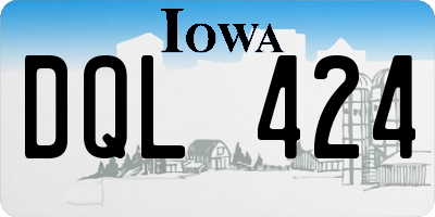 IA license plate DQL424