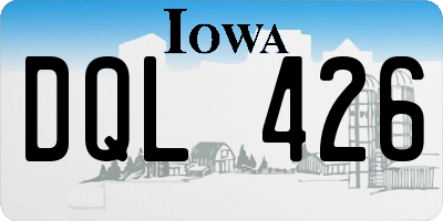IA license plate DQL426