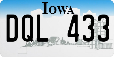 IA license plate DQL433