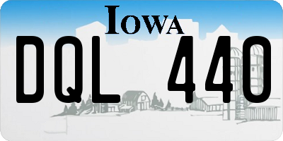 IA license plate DQL440