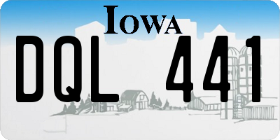 IA license plate DQL441