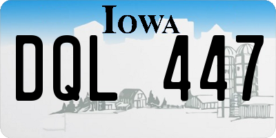IA license plate DQL447