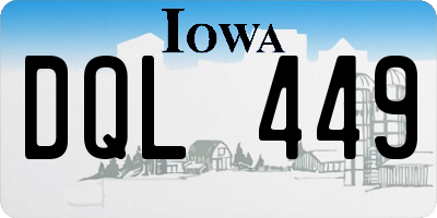 IA license plate DQL449