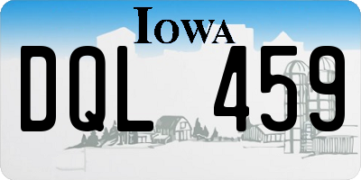 IA license plate DQL459