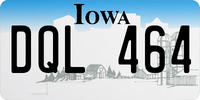 IA license plate DQL464