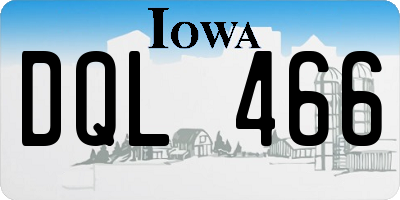IA license plate DQL466