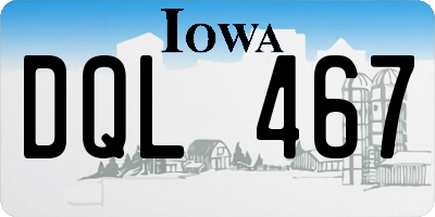 IA license plate DQL467