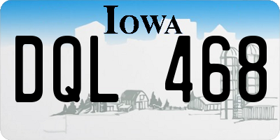 IA license plate DQL468