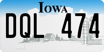 IA license plate DQL474