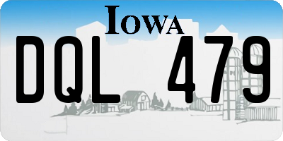 IA license plate DQL479