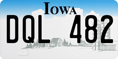 IA license plate DQL482