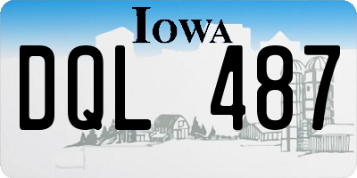 IA license plate DQL487