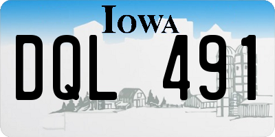IA license plate DQL491