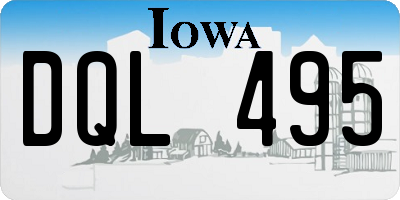 IA license plate DQL495