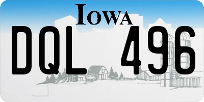 IA license plate DQL496