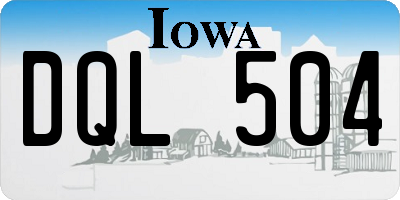 IA license plate DQL504
