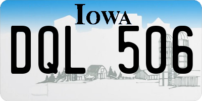 IA license plate DQL506