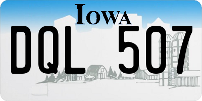IA license plate DQL507