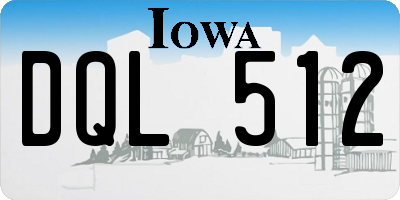 IA license plate DQL512