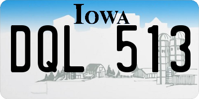 IA license plate DQL513