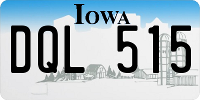 IA license plate DQL515