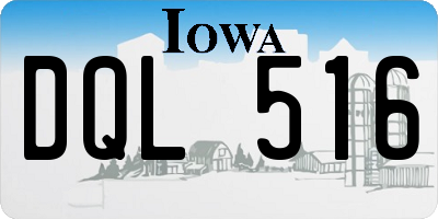 IA license plate DQL516