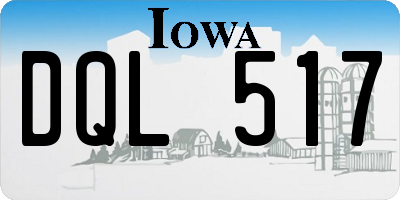 IA license plate DQL517