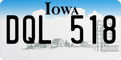 IA license plate DQL518