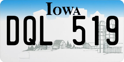 IA license plate DQL519