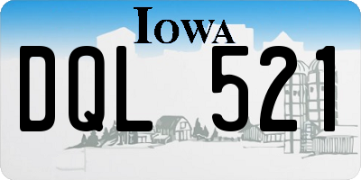 IA license plate DQL521