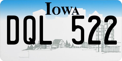 IA license plate DQL522