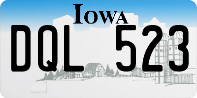 IA license plate DQL523