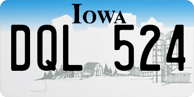 IA license plate DQL524