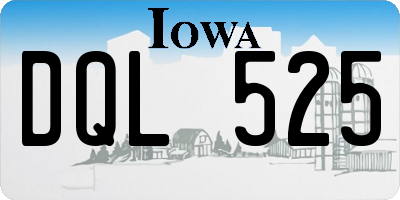 IA license plate DQL525
