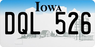 IA license plate DQL526