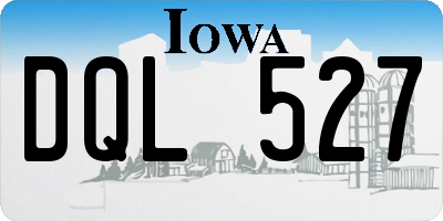 IA license plate DQL527