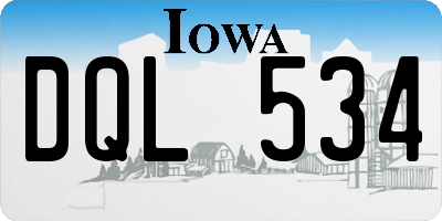 IA license plate DQL534