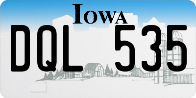 IA license plate DQL535
