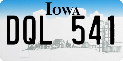 IA license plate DQL541