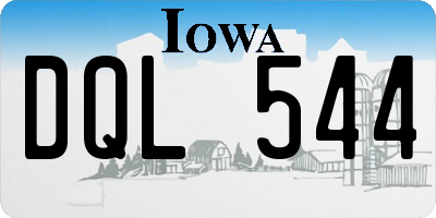 IA license plate DQL544