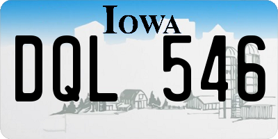 IA license plate DQL546