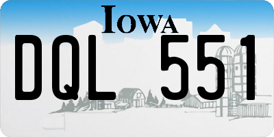 IA license plate DQL551