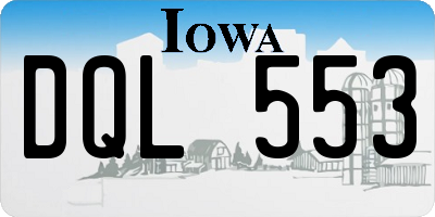 IA license plate DQL553