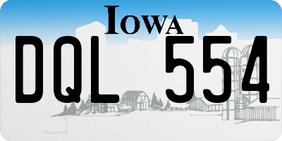 IA license plate DQL554