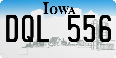 IA license plate DQL556
