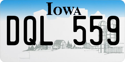 IA license plate DQL559